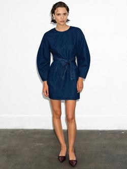 French Connection Leighton Denim Mini Dress, Dark Indigo, Dark Indigo