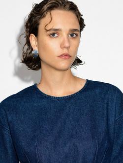 French Connection Leighton Denim Mini Dress, Dark Indigo - view 2, Dark Indigo