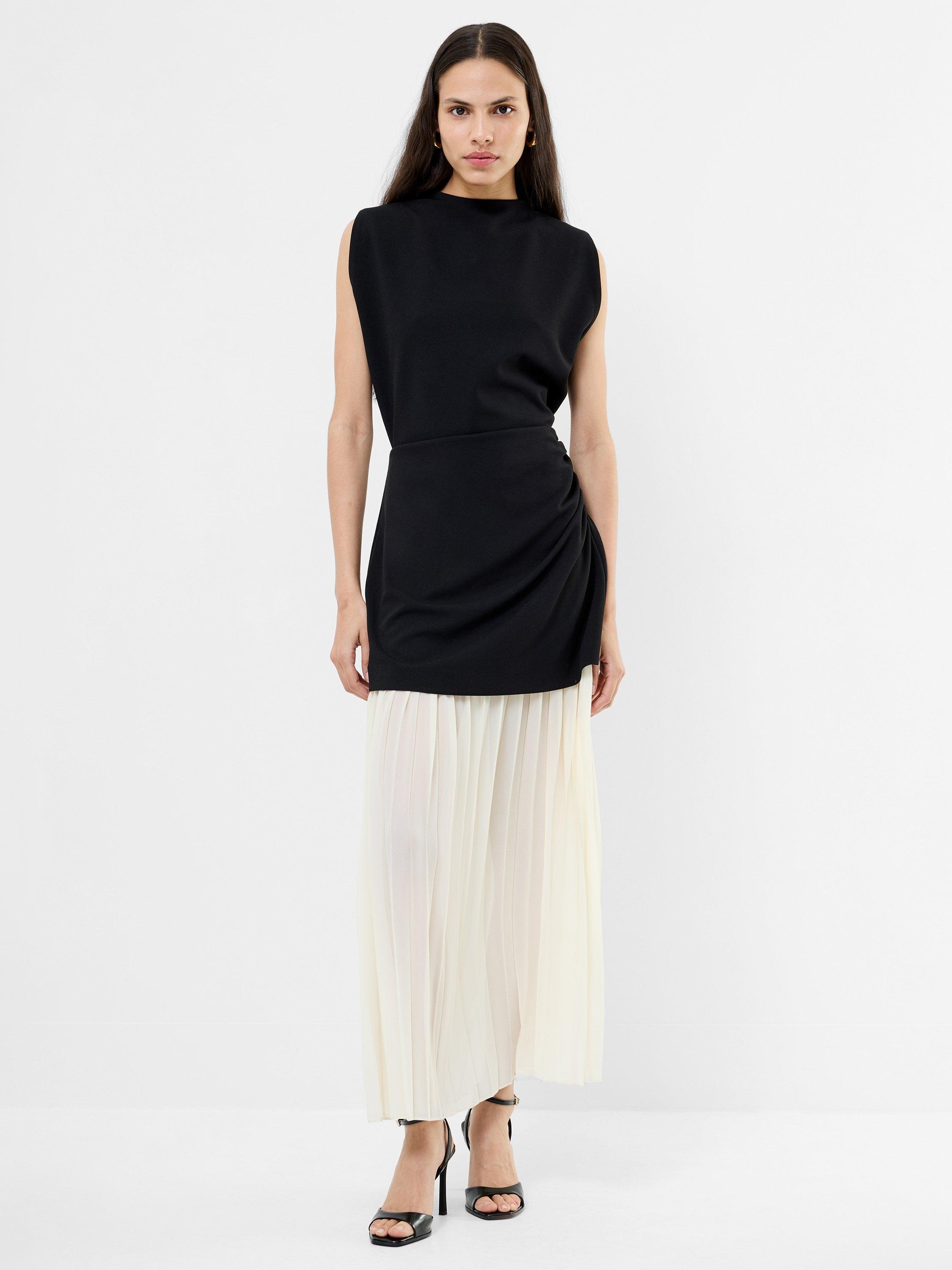 Product image 1 of 3, which shows French Connection Pleated Skirt Maxi Dress, Multi, 12