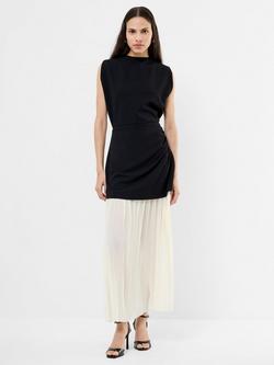 French Connection Pleated Skirt Maxi Dress, Multi, Multi
