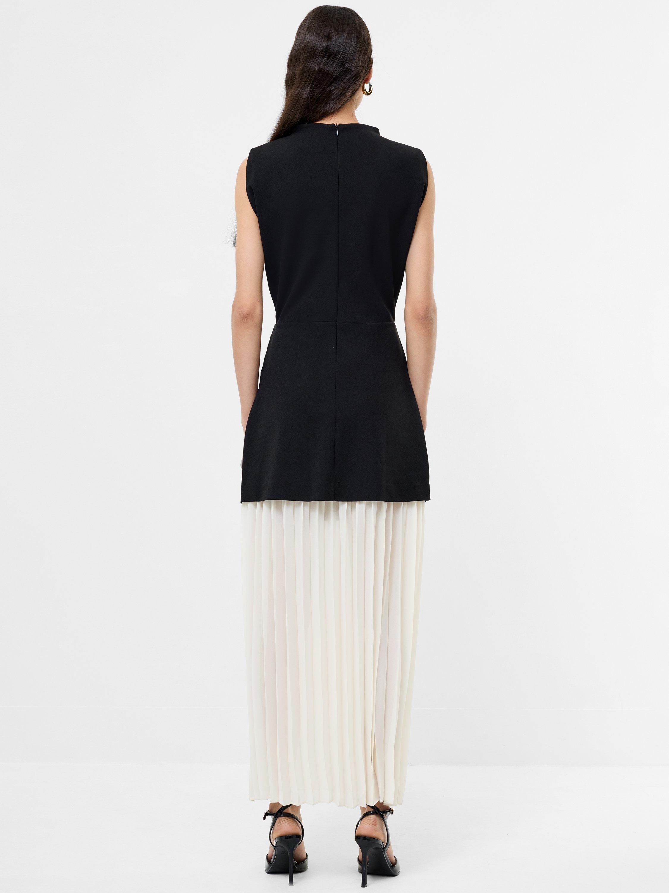 Product image 3 of 3, which shows French Connection Pleated Skirt Maxi Dress, Multi, 12