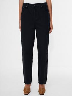 French Connection Loren High Rise Barrel Denim Jeans, Black