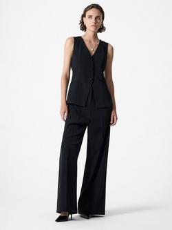 French Connection Vinnie Waistcoat Jumpsuit, Black, Black