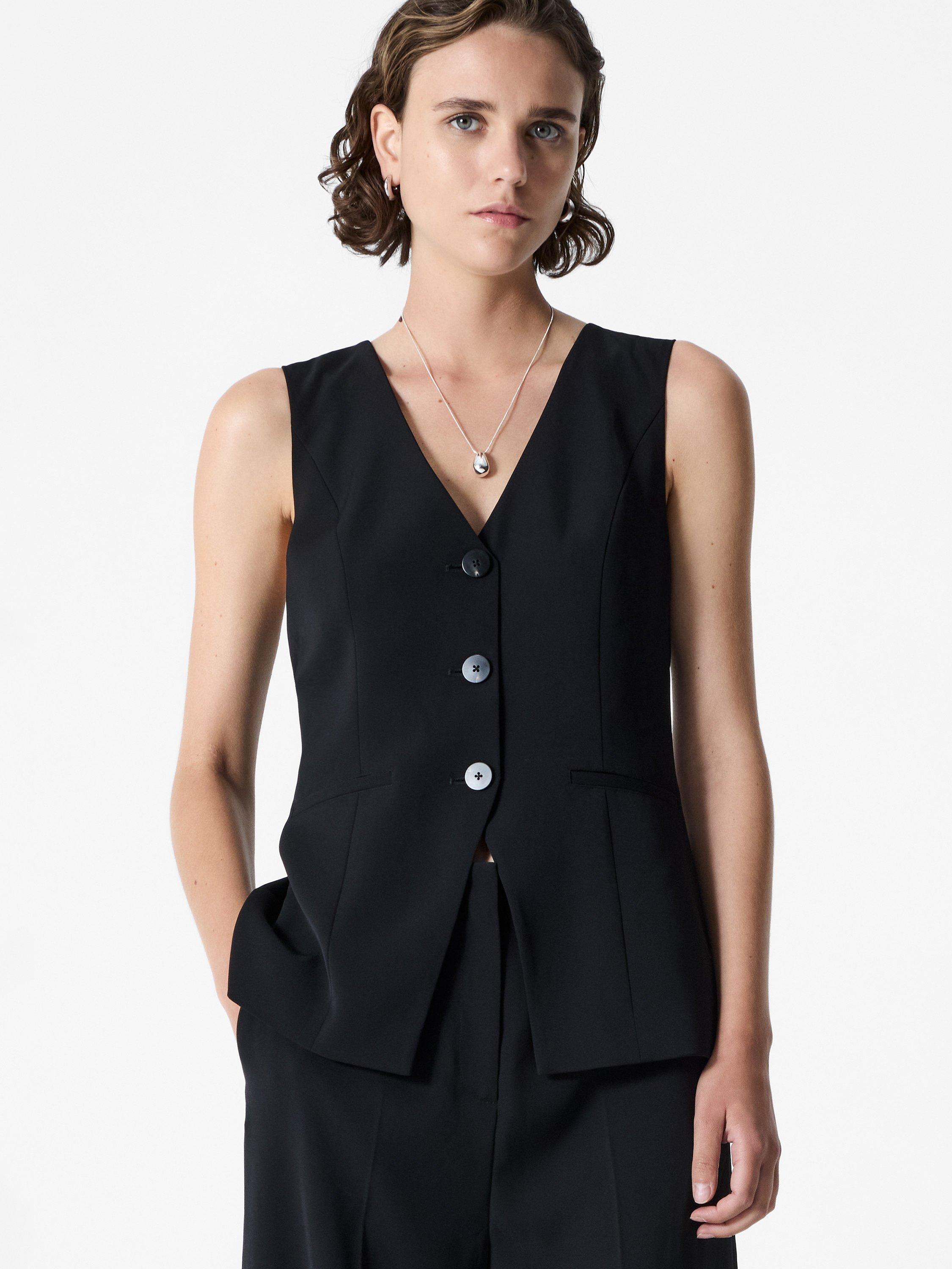 Product image 2 of 4, which shows French Connection Vinnie Waistcoat Jumpsuit, Black, 8