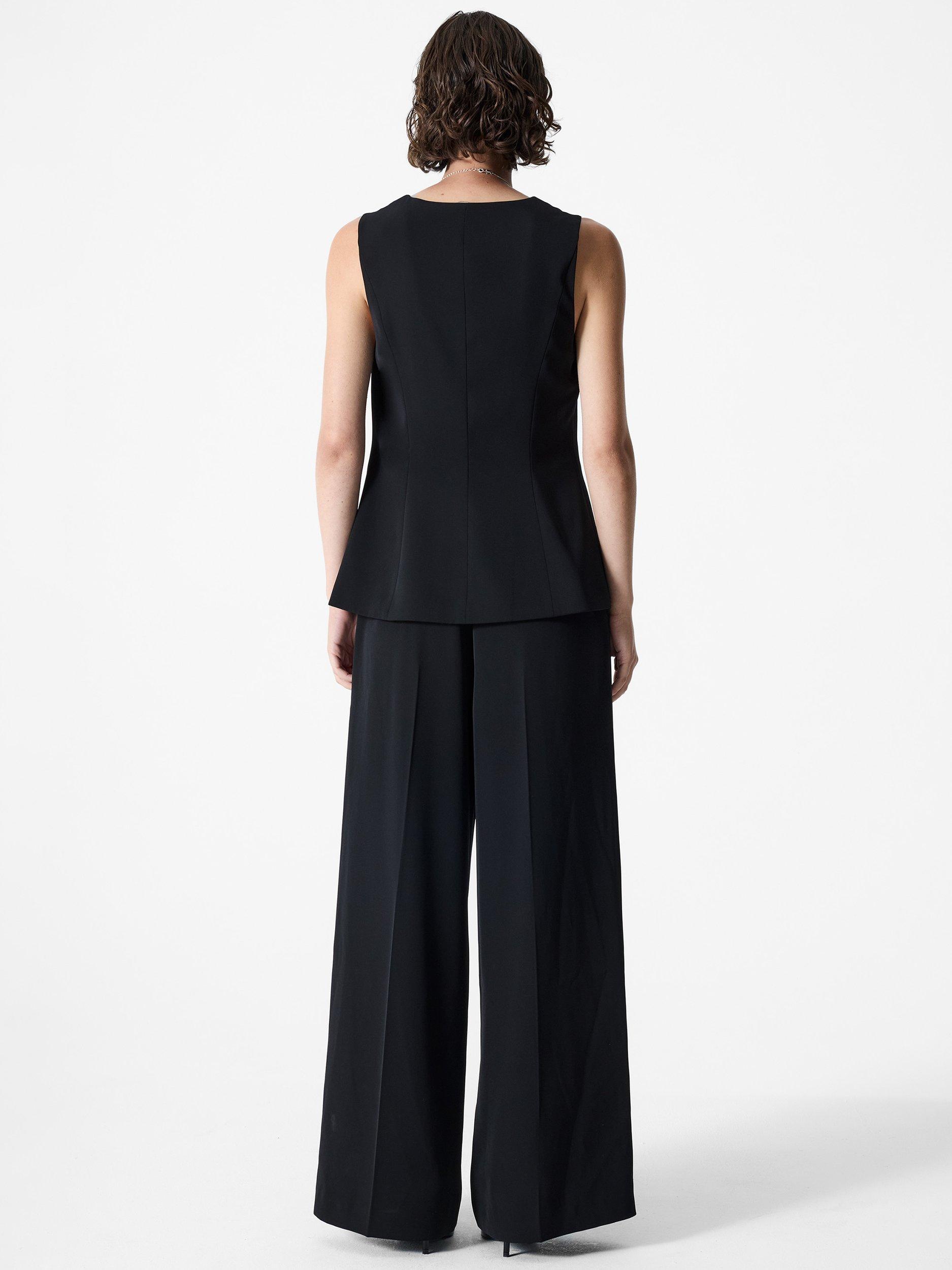 Product image 3 of 4, which shows French Connection Vinnie Waistcoat Jumpsuit, Black, 8