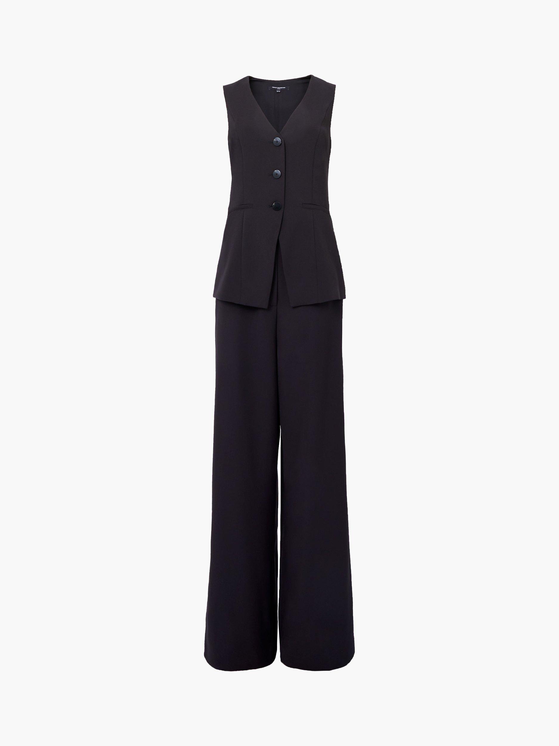 Product image 4 of 4, which shows French Connection Vinnie Waistcoat Jumpsuit, Black, 8