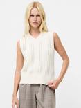 French Connection Glinda Cable Knit Tank Top, Porcelain Cream