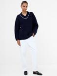 French Connection Kezia Contrast Trim Jumper