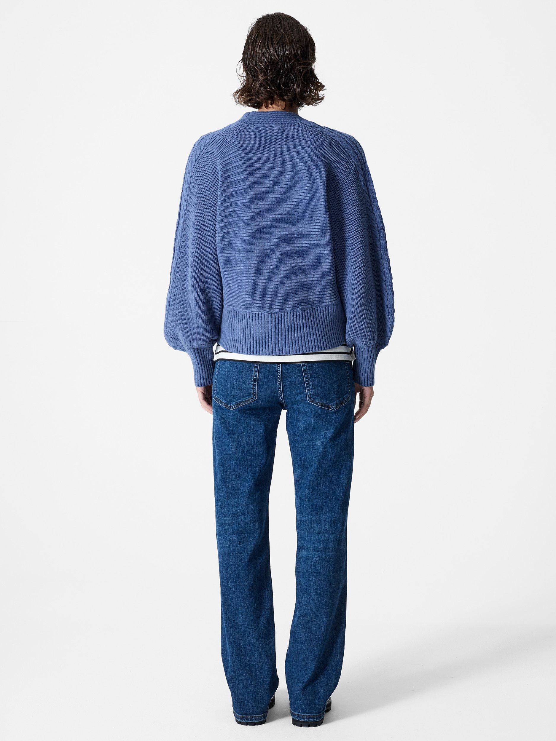 Product image 4 of 5, which shows French Connection Tonia Cable Sleeve Cardigan, Slate Blue, XS