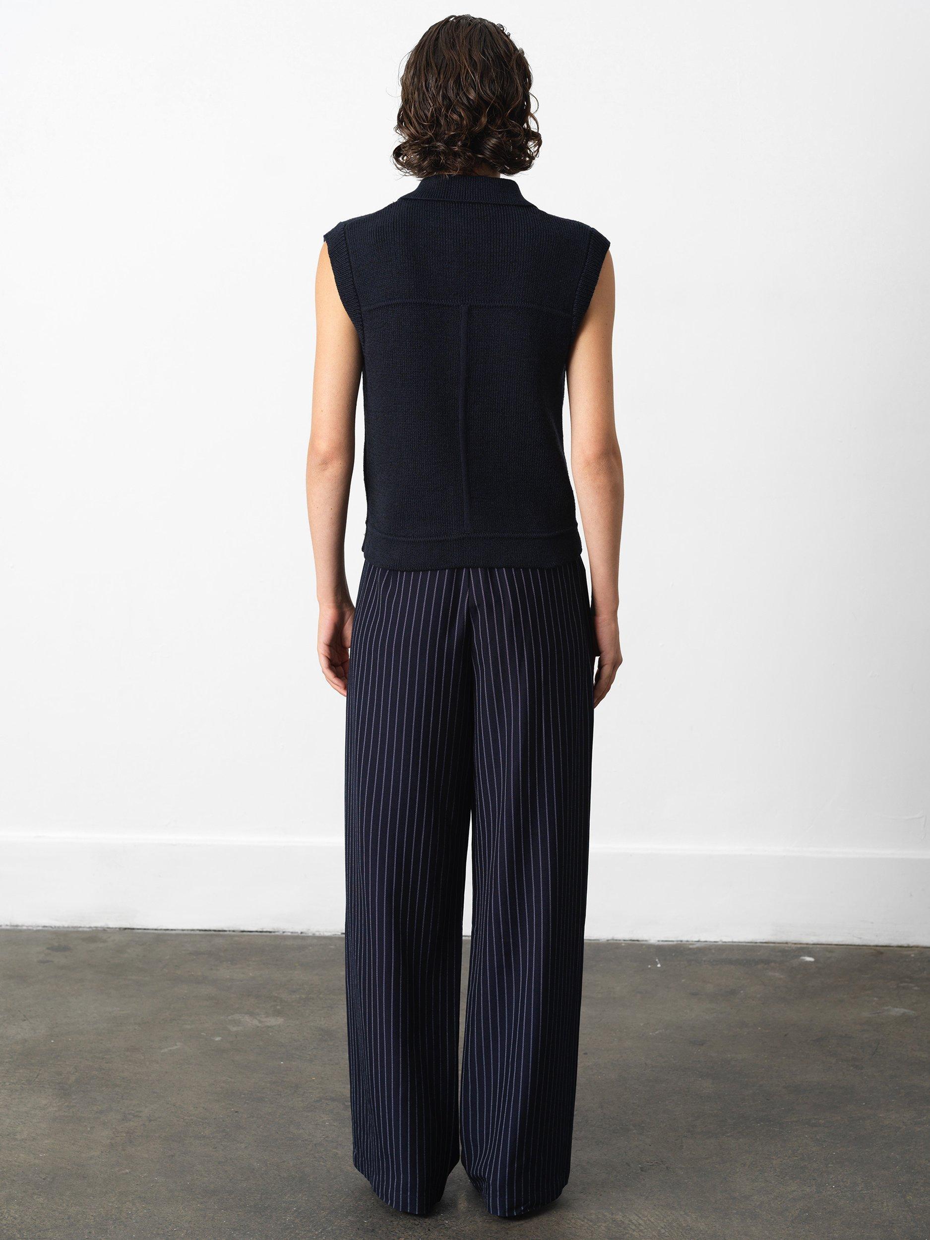 Product image 3 of 4, which shows French Connection Roland Knit Top, Blue Indigo, XS