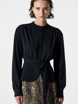 French Connection Arezzo Tie Shirt, Black