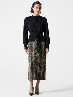 French Connection Arezzo Tie Shirt - view 2, Black