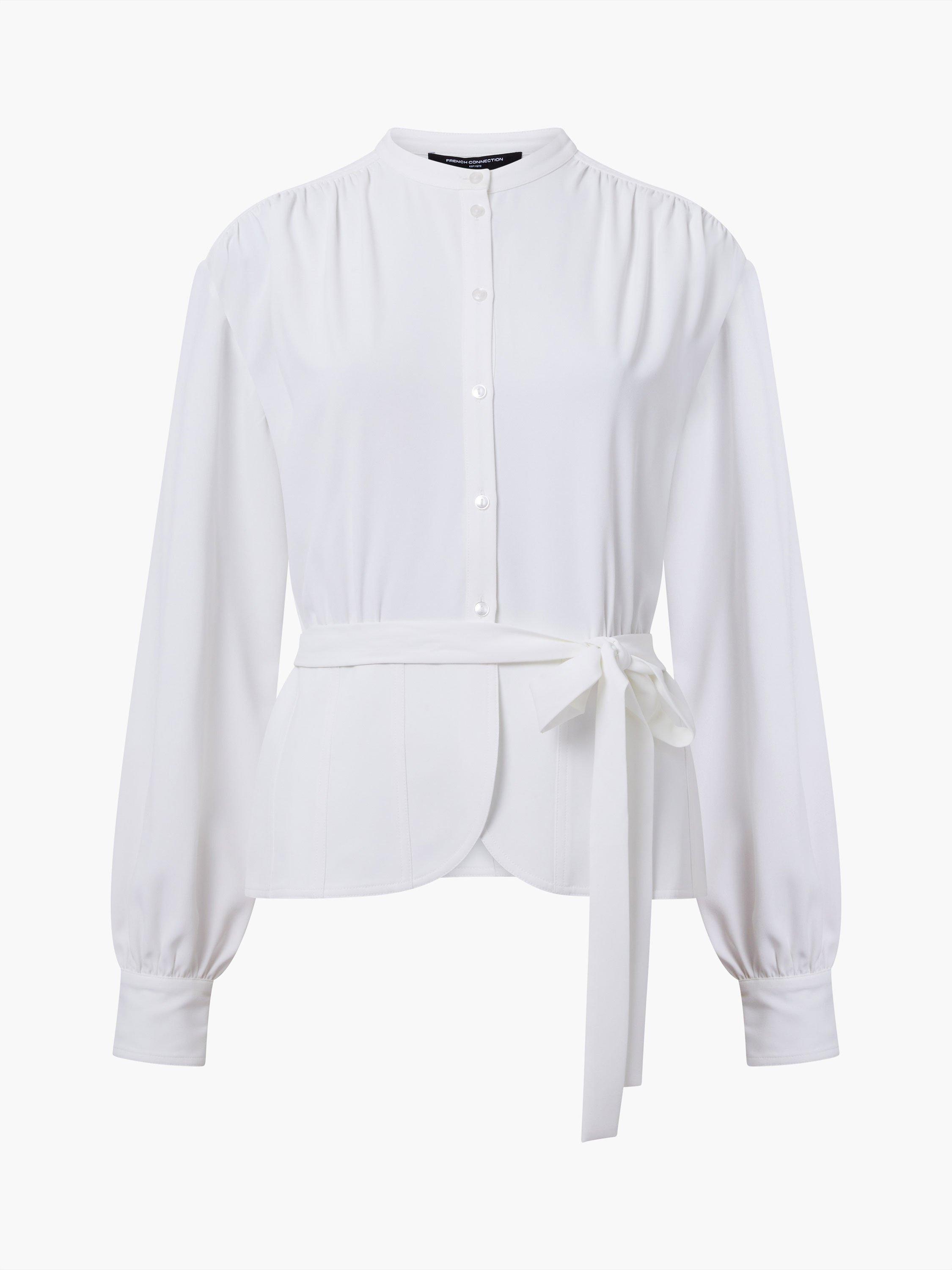 Product image 1 of 1, which shows French Connection Arezzo Tie Shirt, Winter White, 6