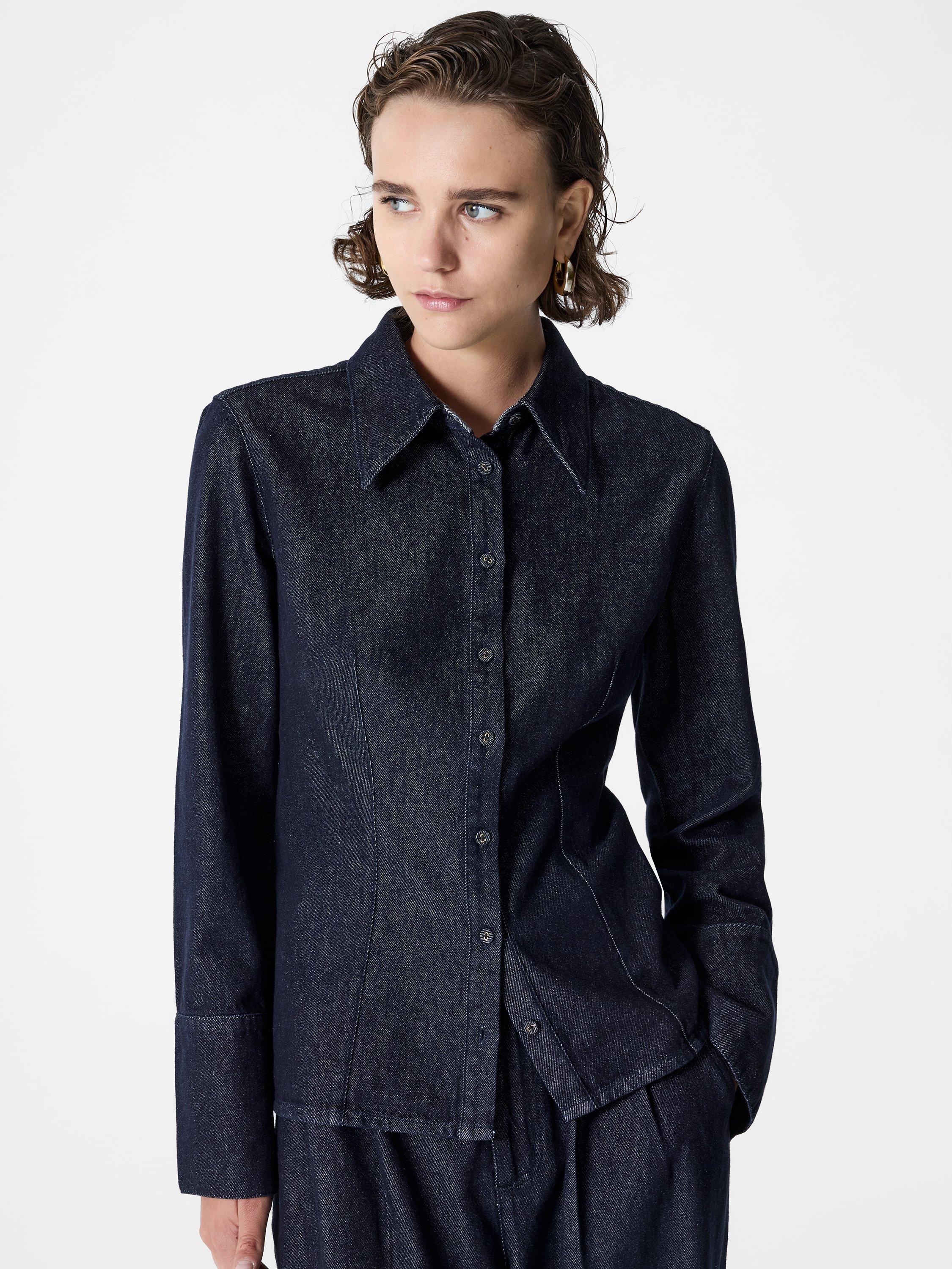 Product image 1 of 5, which shows French Connection Fletcher Denim Shirt, Indigo, 6