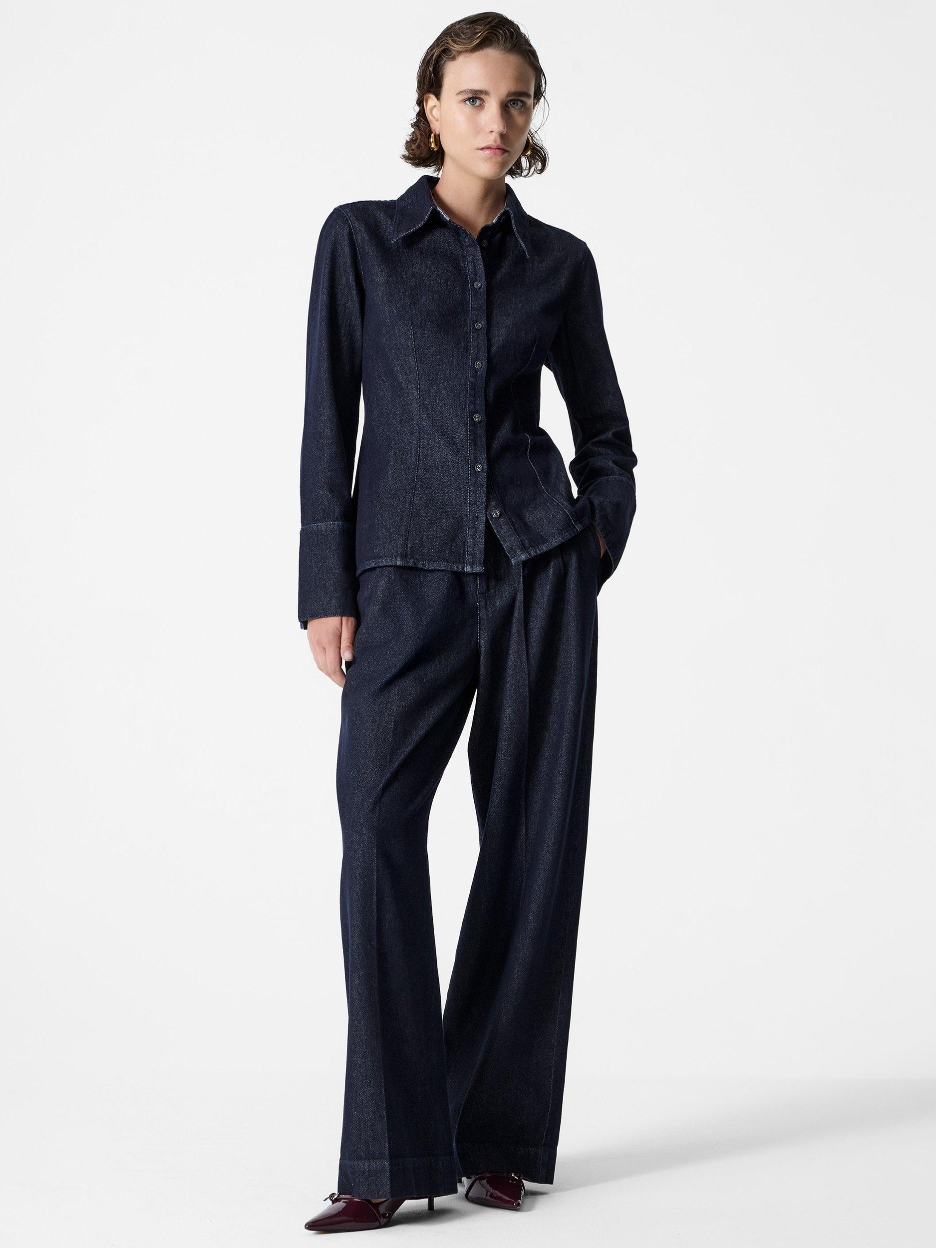 Product image 2 of 5, which shows French Connection Fletcher Denim Shirt, Indigo, 6