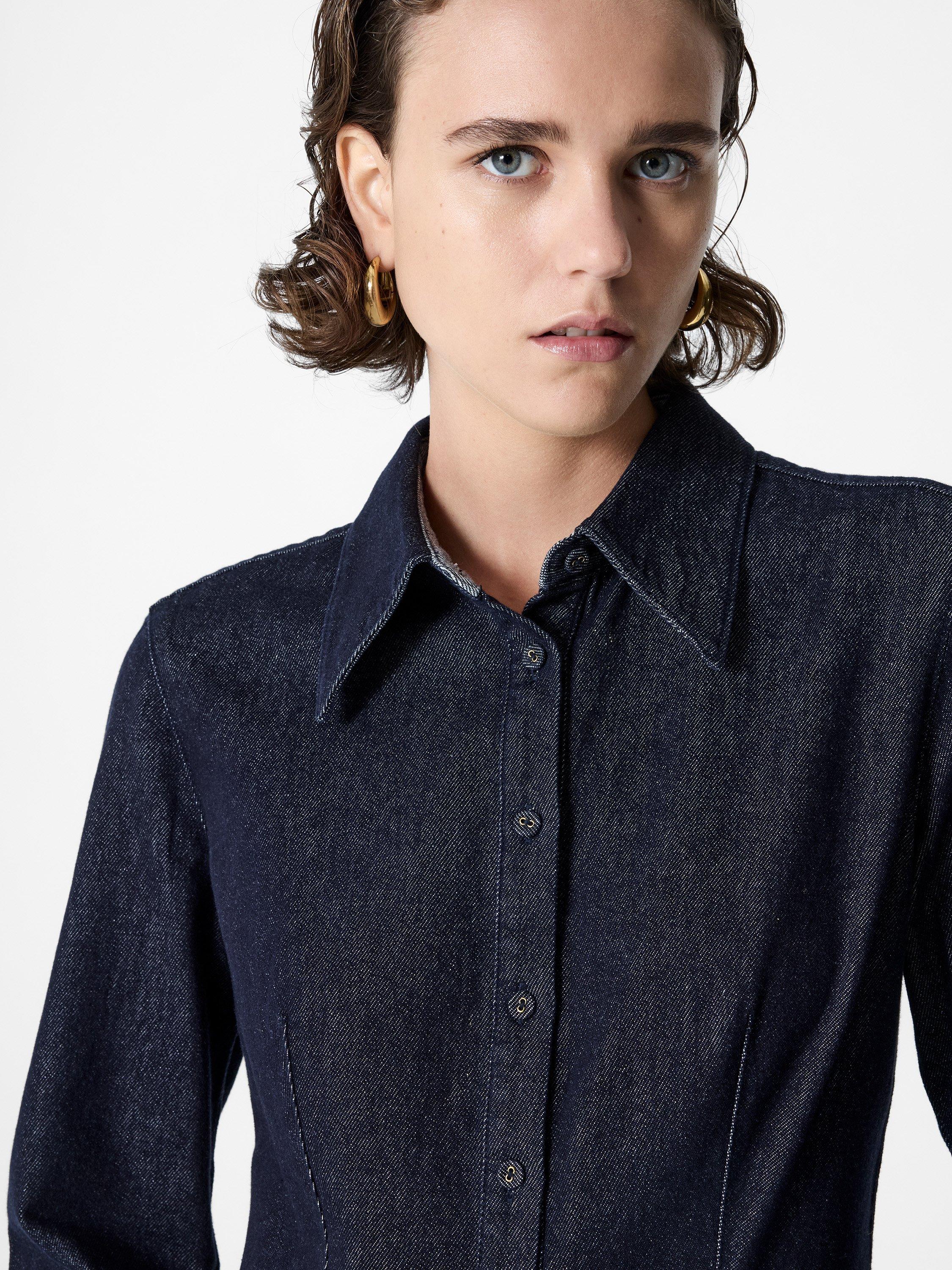 Product image 3 of 5, which shows French Connection Fletcher Denim Shirt, Indigo, 6