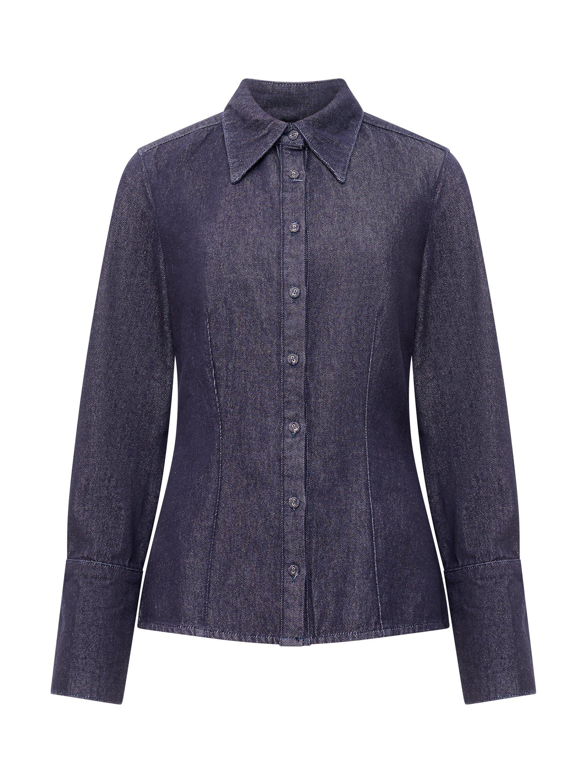 Product image 5 of 5, which shows French Connection Fletcher Denim Shirt, Indigo, 6