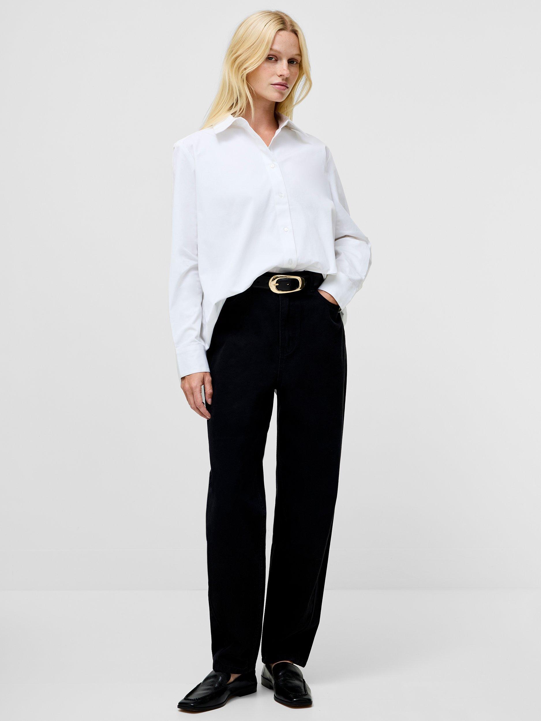 Product image 2 of 5, which shows French Connection Kesha Slit Back Shirt, Linen White, XS