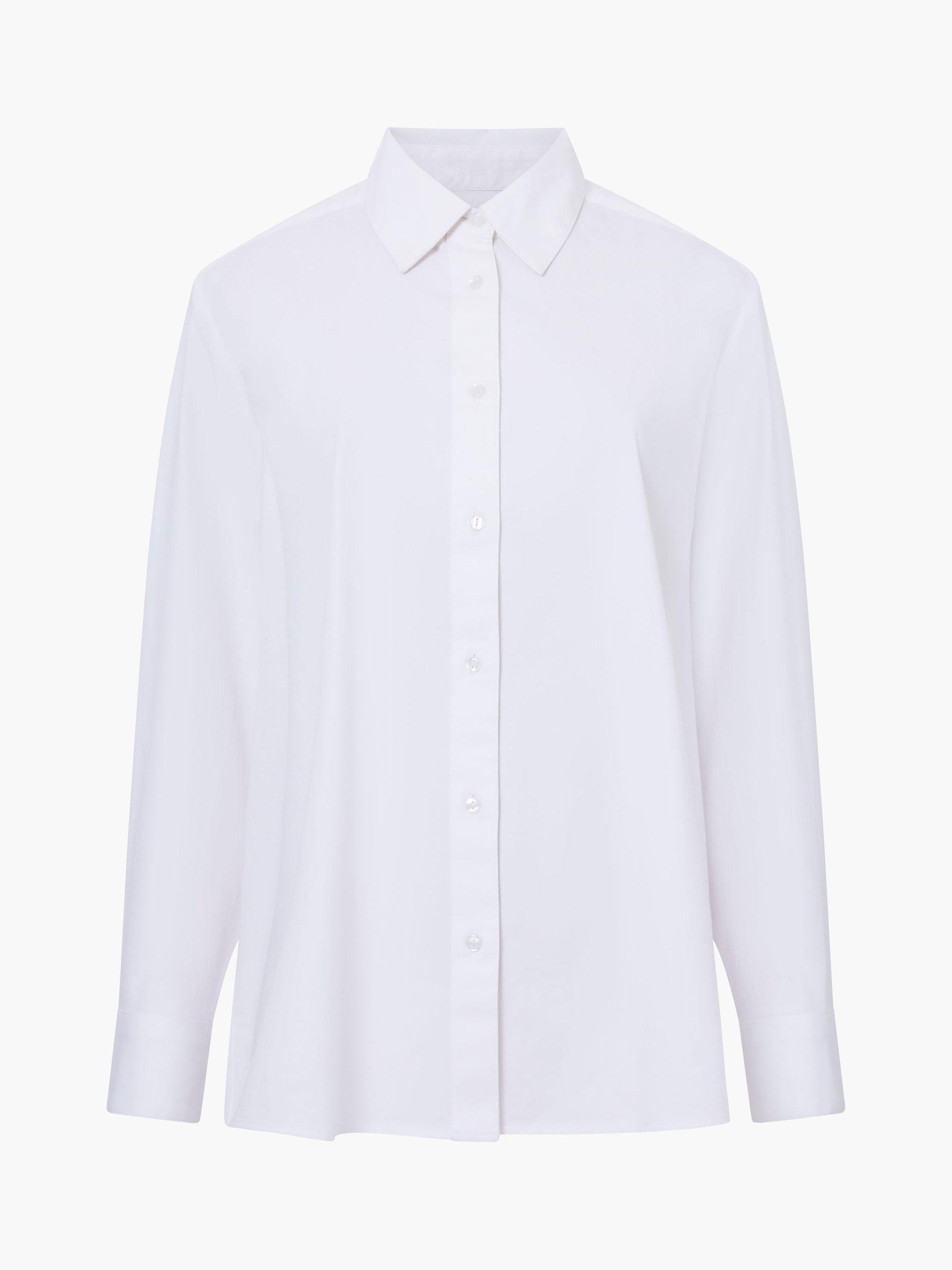 Product image 4 of 5, which shows French Connection Kesha Slit Back Shirt, Linen White, XS