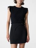 French Connection Azra Sculpted Mini Skirt, Black