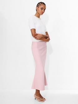 French Connection Imola Tailored Midi Skirt, Peach Pink - view 2, Peach Pink