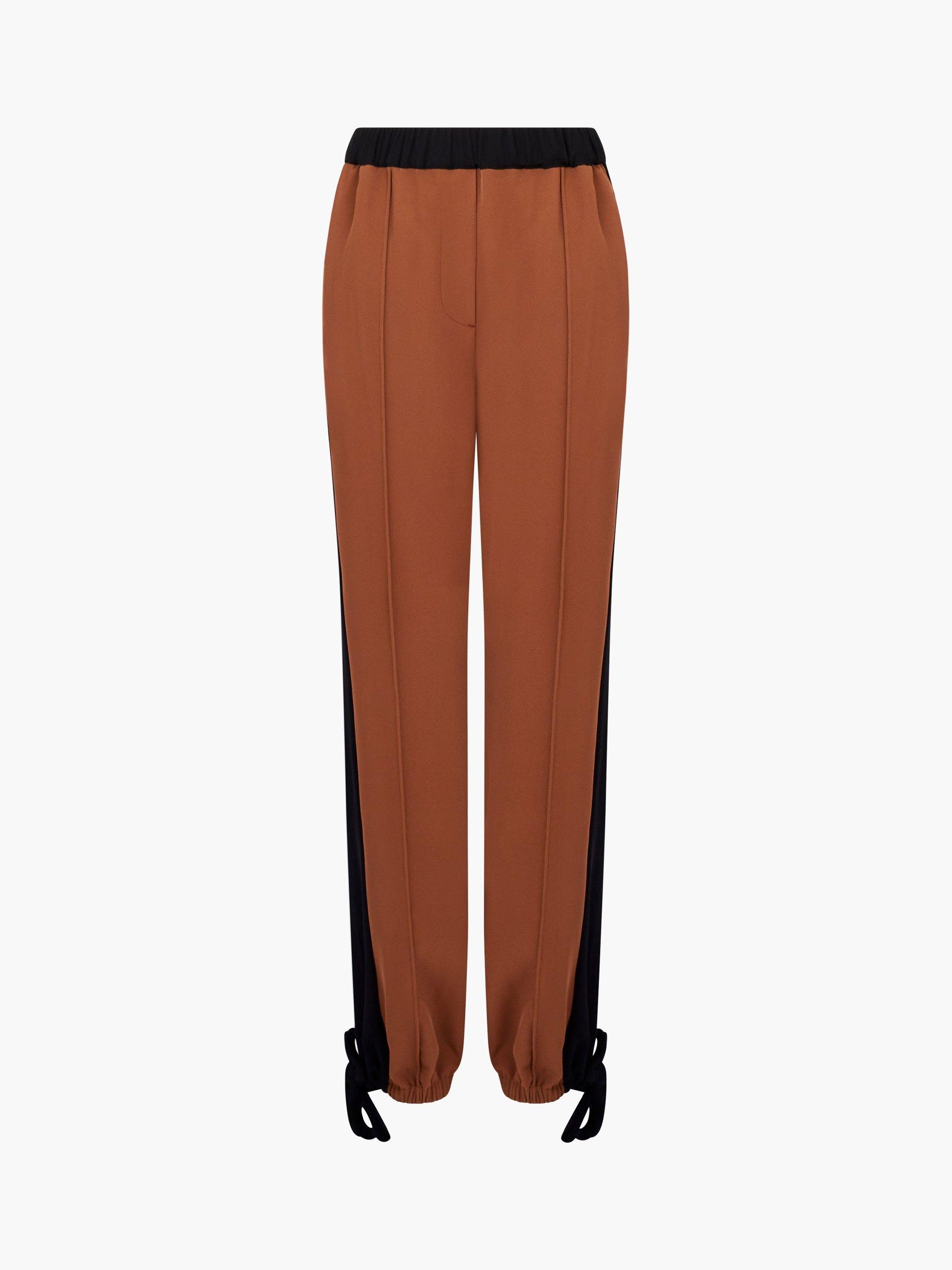 Product image 5 of 5, which shows French Connection Bella Twill Trousers, Black/Pecan, 6