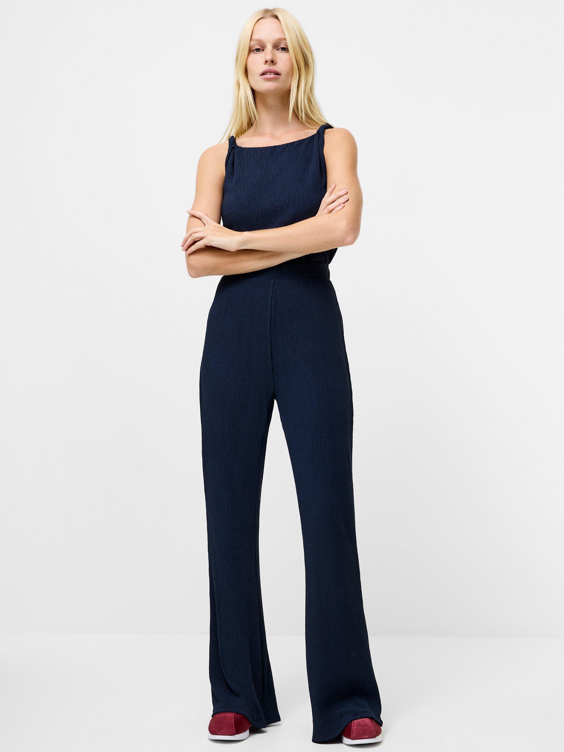 Product image 1 of 5, which shows French Connection Meera Flared Trousers, Washed Indigo, S