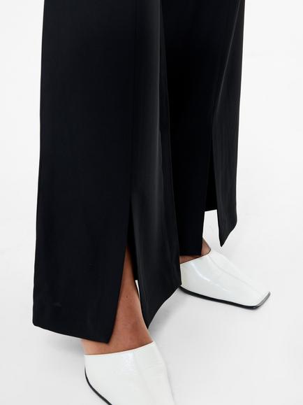 French Connection Vinnie Flare Slit Mid Trousers, Black - view 2, Black