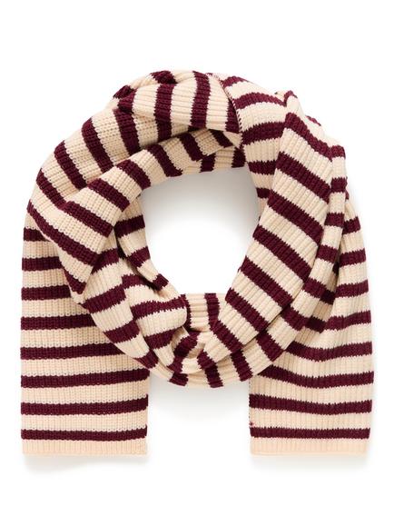KAFFE Nia Stripe Scarf, Red/Multi, Red/Multi