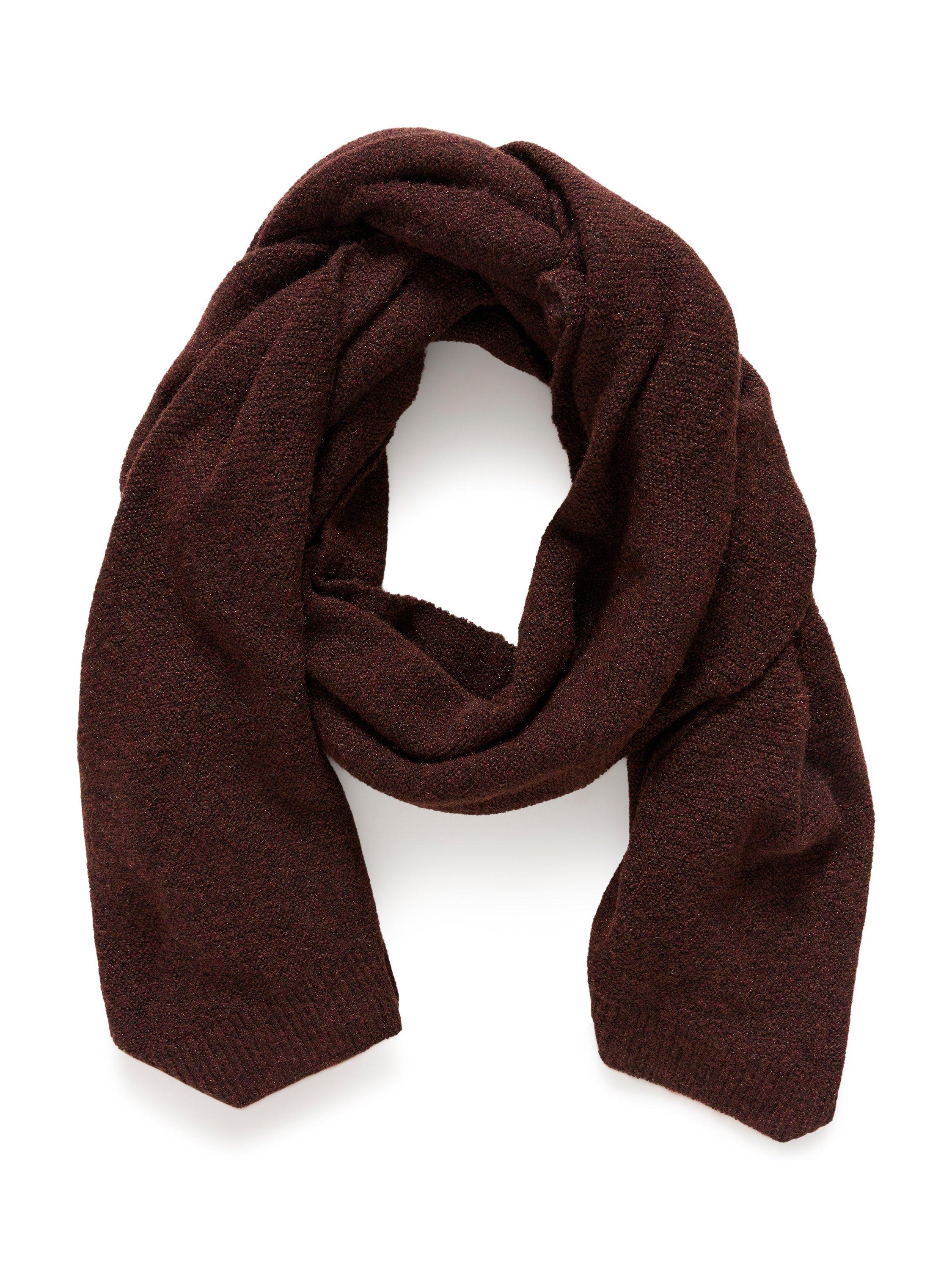 Product image 1 of 2, which shows KAFFE Hannah Plain Scarf, Mid Brown