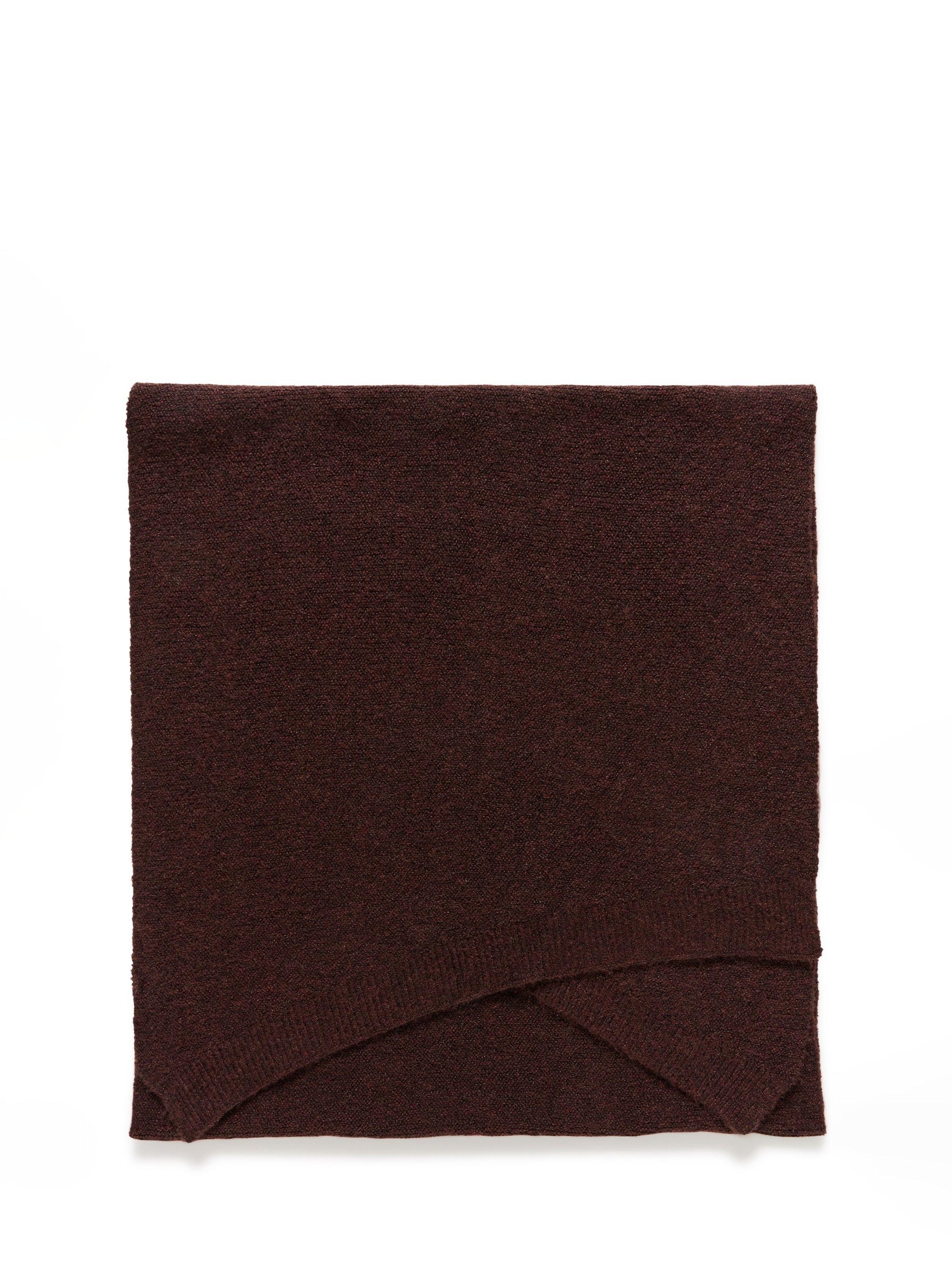 Product image 2 of 2, which shows KAFFE Hannah Plain Scarf, Mid Brown
