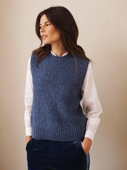 NRBY Mariah Moss Stitch Tank Top, Denim Blue, Denim Blue