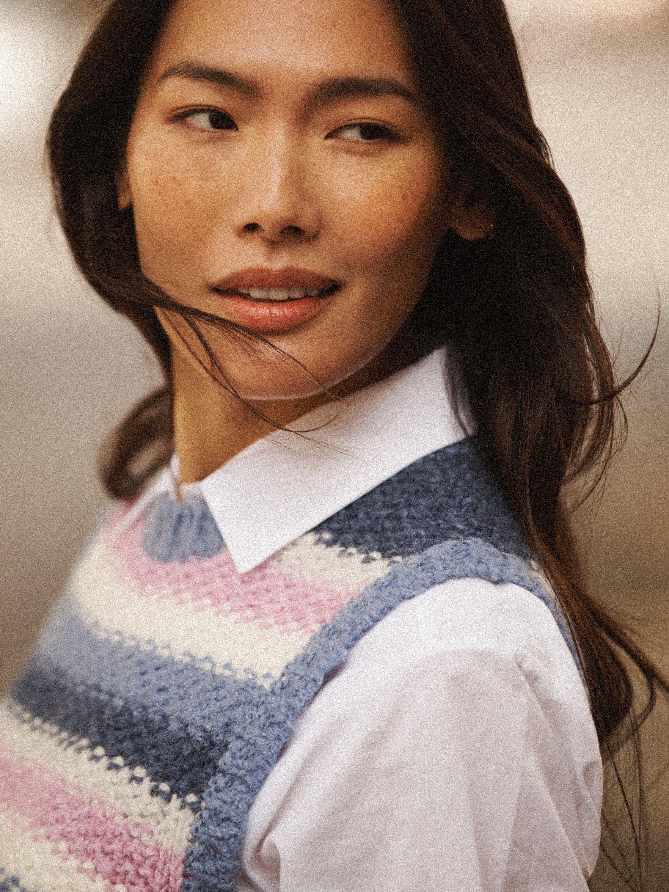 Product image 3 of 8, which shows NRBY Mariah Stripe Knit Tank Top, Multi, XS