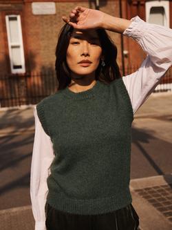 NRBY Rosie Crew Neck Tank Top, Khaki, Khaki