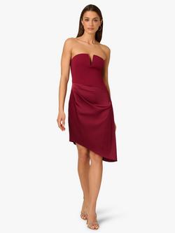 Adrianna by Adrianna Papell Knit Crepe Cocktail Dress, Crimson Haze, Crimson Haze