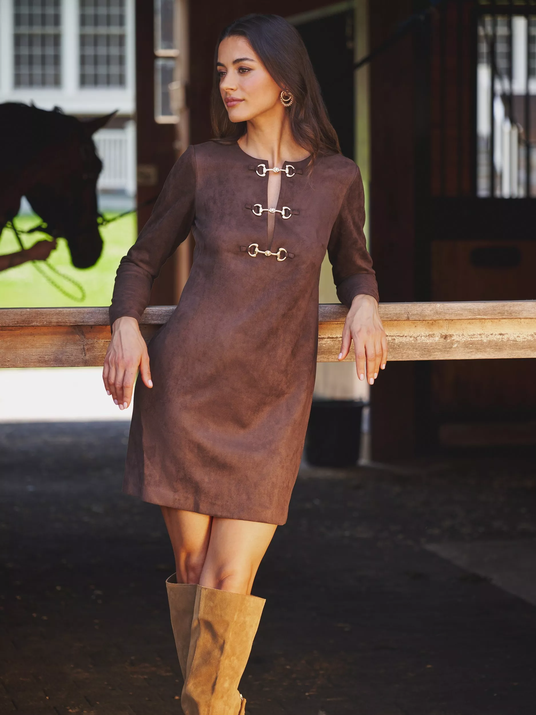 Brown Shift Dresses | John Lewis & Partners