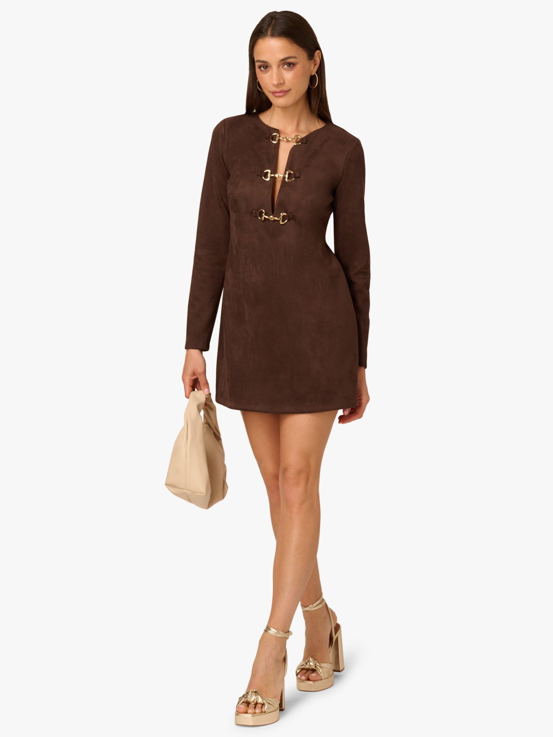 blue dress for baby girl Kellie Faux Suede Mini DRESS-COCONUT L main image 1