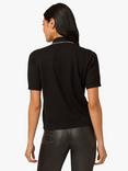 Adrianna Papell Bow Tie Neck Short Sleeve Jumper, Black