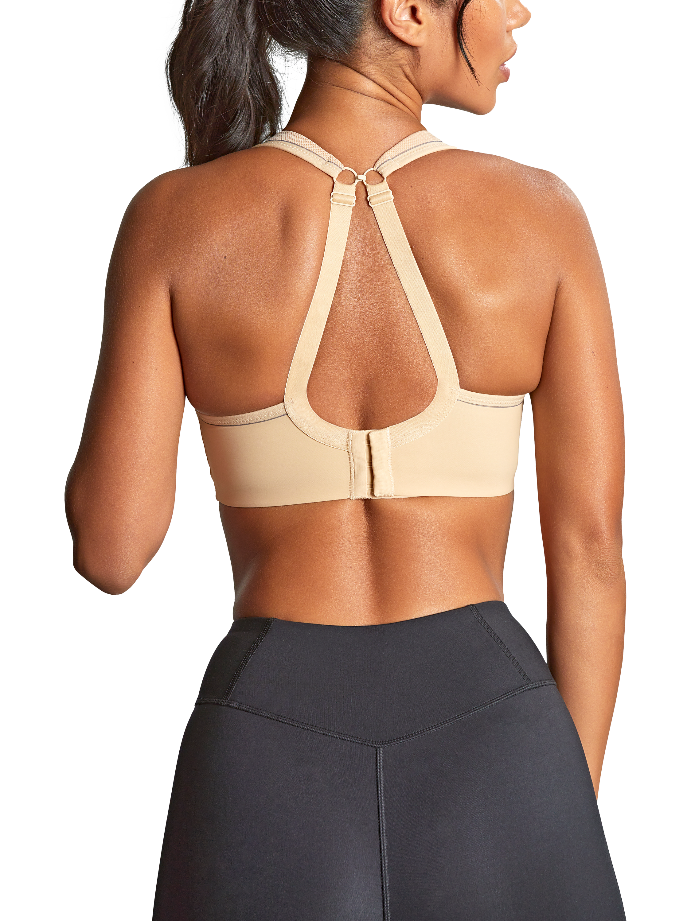 Product image 4 of 5, which shows Panache Power Underwired Sports Bra, Latte, 36F