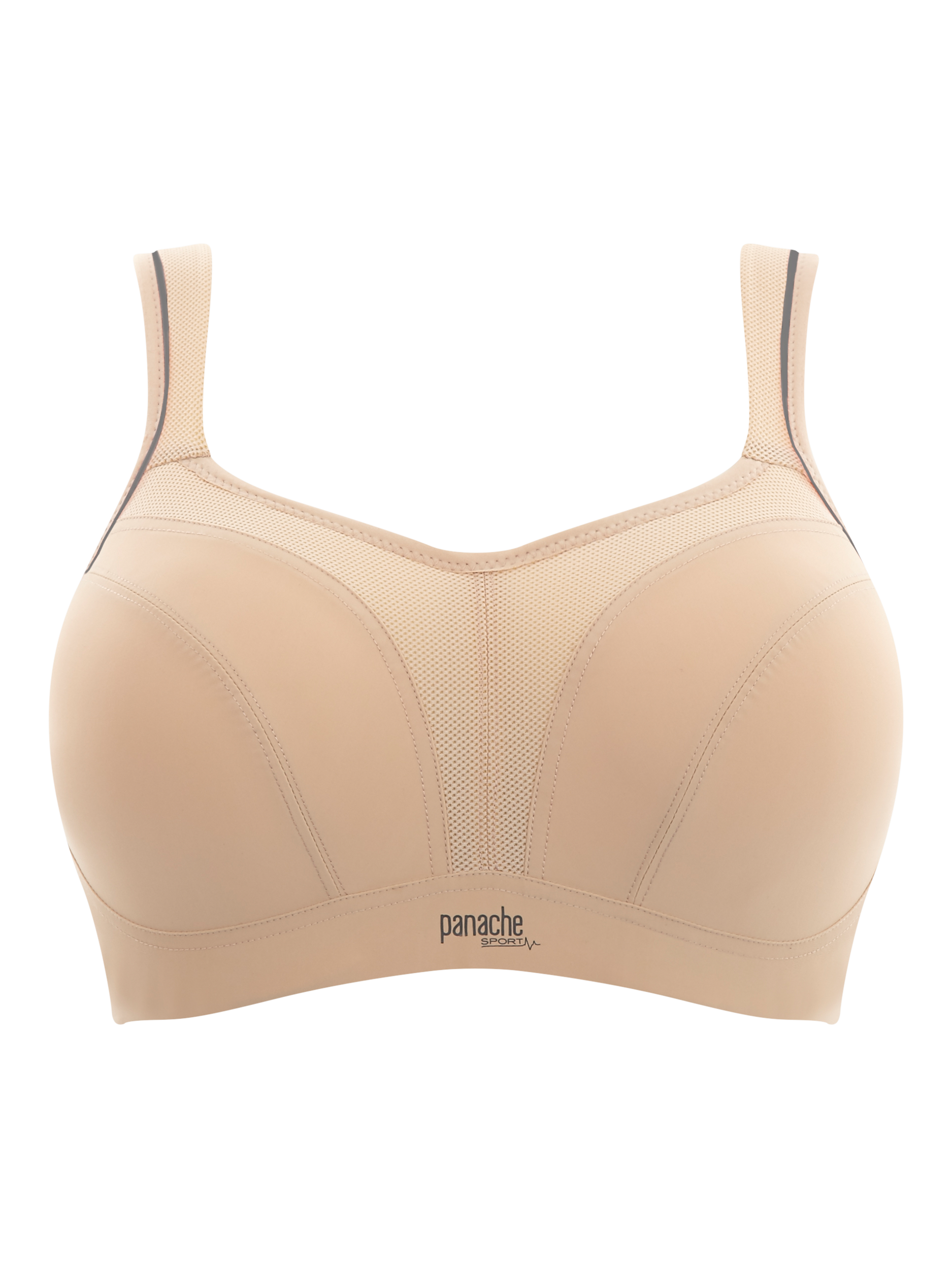 Product image 5 of 5, which shows Panache Power Underwired Sports Bra, Latte, 36F