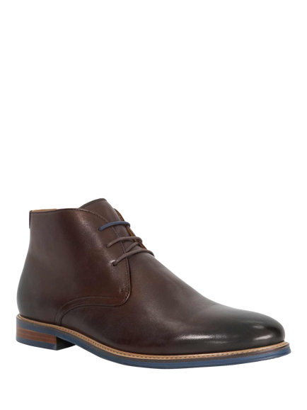 Dune London Millers Lace Up Leather Ankle Boots - view 2, Burgundy