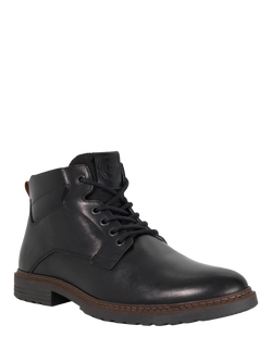 Dune London Simpson Lace Up Leather Ankle Boots - view 2, Black