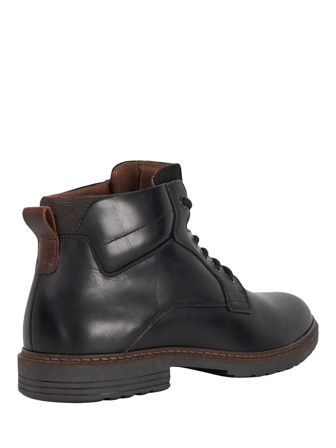 Product image 3 of 5, which shows Dune London Simpson Lace Up Leather Ankle Boots, Black, EU40