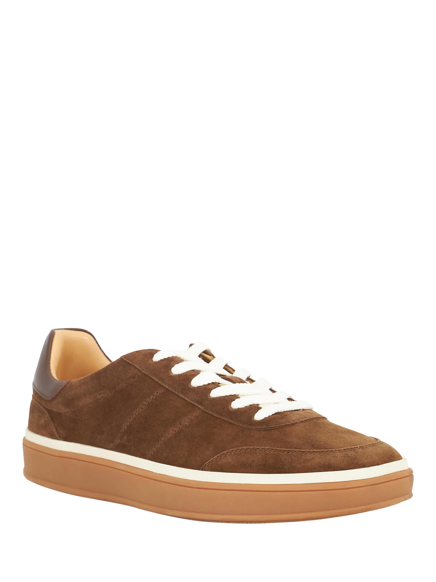 Product image 3 of 6, which shows Dune London Tony Lace Up Suede Trainers, Brown, EU40