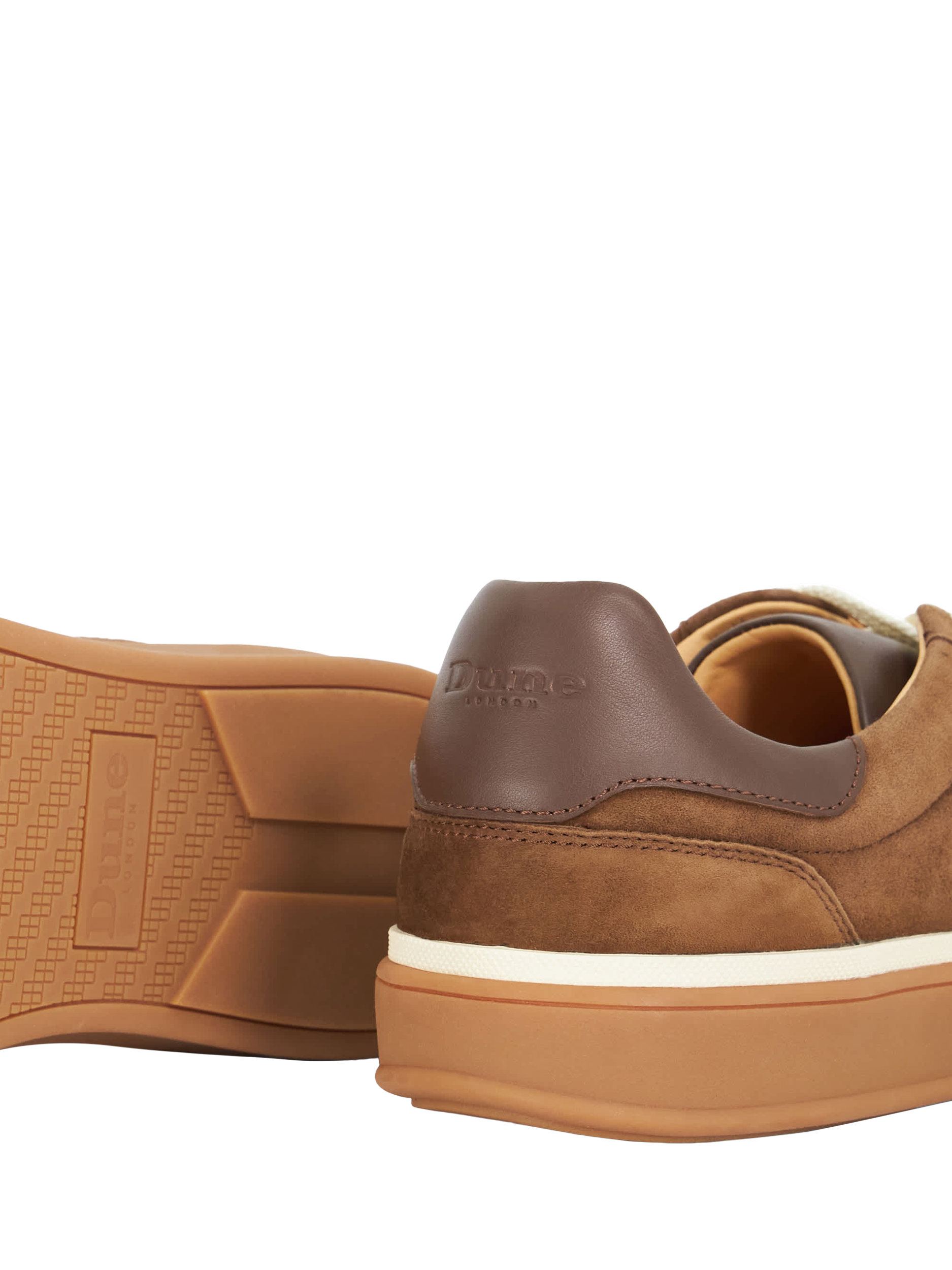 Product image 6 of 6, which shows Dune London Tony Lace Up Suede Trainers, Brown, EU40