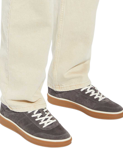 Dune London Tony Lace Up Suede Trainers - view 2, Grey