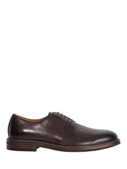 Dune London Siril Leather Lace Up Gibson Shoes, Brown