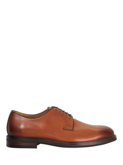 Dune London Siril Leather Lace Up Gibson Shoes, Tan