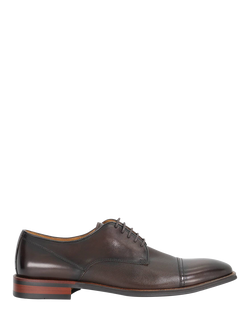 Dune London Stones Leather Derby Shoes, Dark Brown