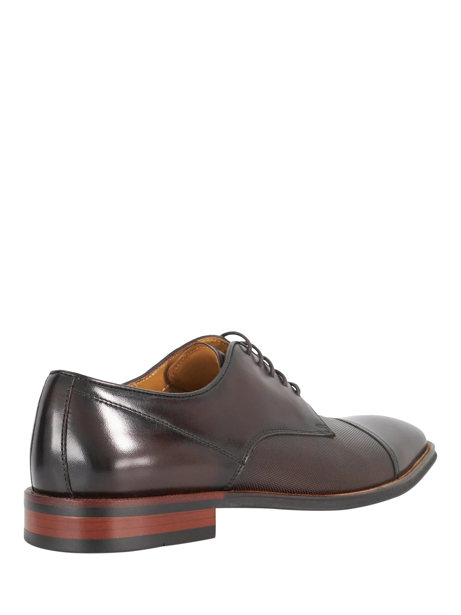 Product image 3 of 5, which shows Dune London Stones Leather Derby Shoes, Dark Brown, EU40
